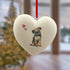 Border Terrier Ceramic Heart Bauble